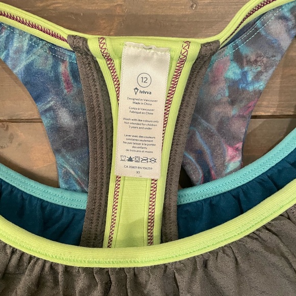 Ivivva by Lululemon! Size 12. Great condition! Shelf bra, liner & loose flowing - Picture 3 of 7